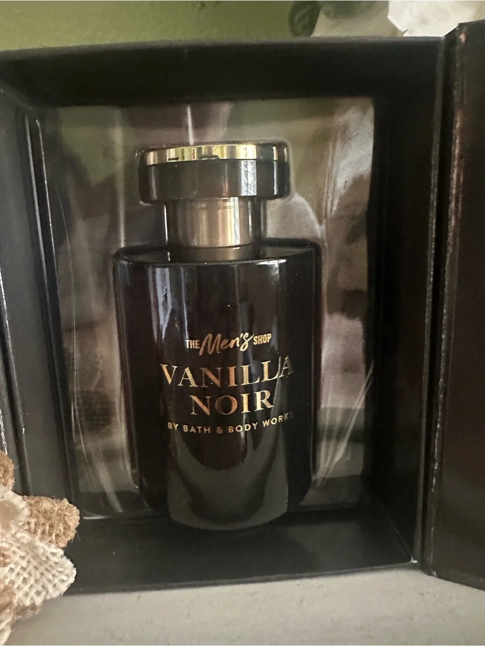 Bath & Body Works Vanilla Noir Body Fragrance - Dark Brown & Gold Bottle